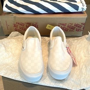Brand new custom platform slip on Vans.